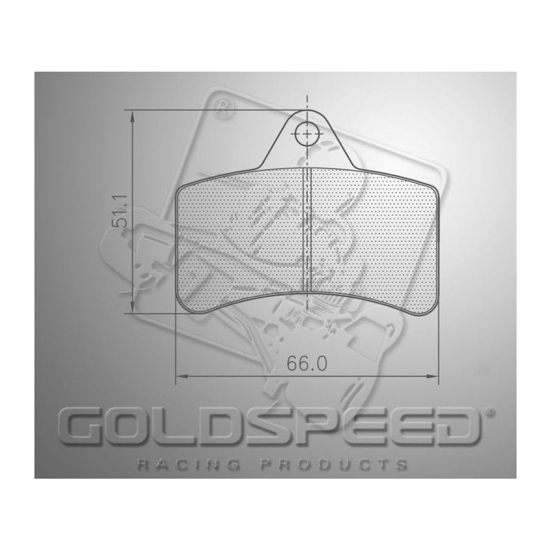 Juego de pastillas de freno GOLDSPEED 546 copatible TOP KART trasera