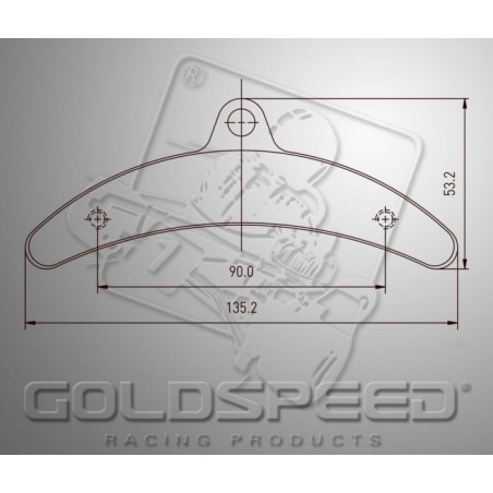 Juego de pastillas de freno GOLDSPEED 528 compatible BIREL trasera (14182)