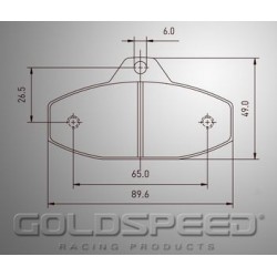 Juego de pastillas de freno GOLDSPEED 491BU SKM/EVO2/K4A AZUL TRASERA