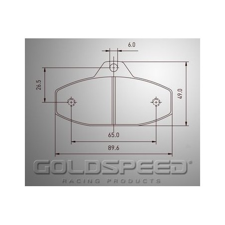 Juego de pastillas de freno GOLDSPEED 491BU SKM/EVO2/K4A AZUL TRASERA