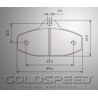 Juego de pastillas de freno GOLDSPEED 491BU SKM/EVO2/K4A AZUL TRASERA
